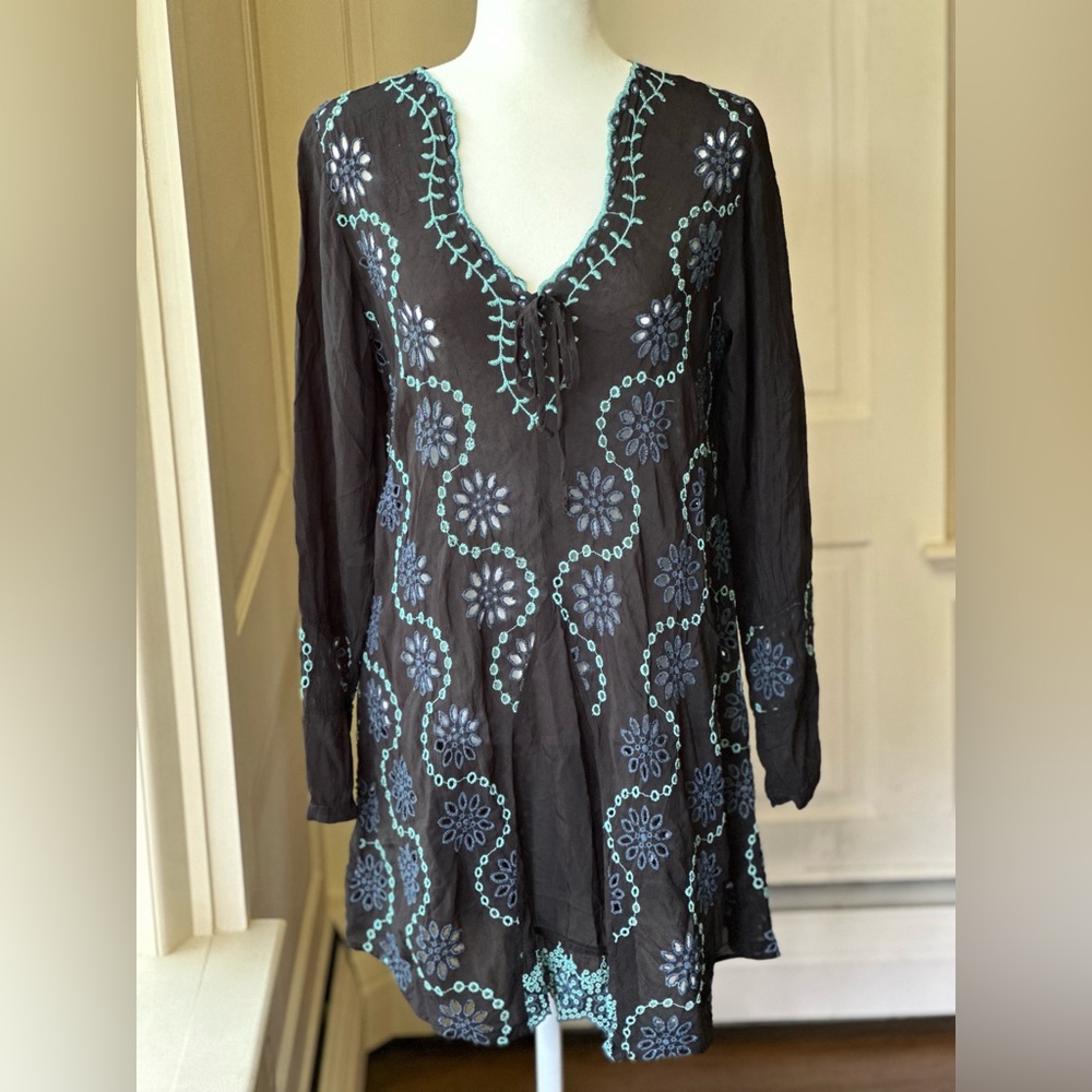 Johnny Was Burch Georgette Tunic Dress
